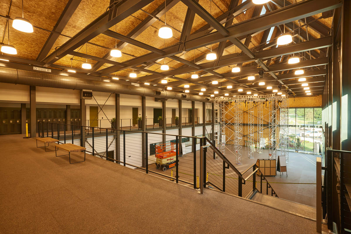 View over SEED Campus Climbing Center